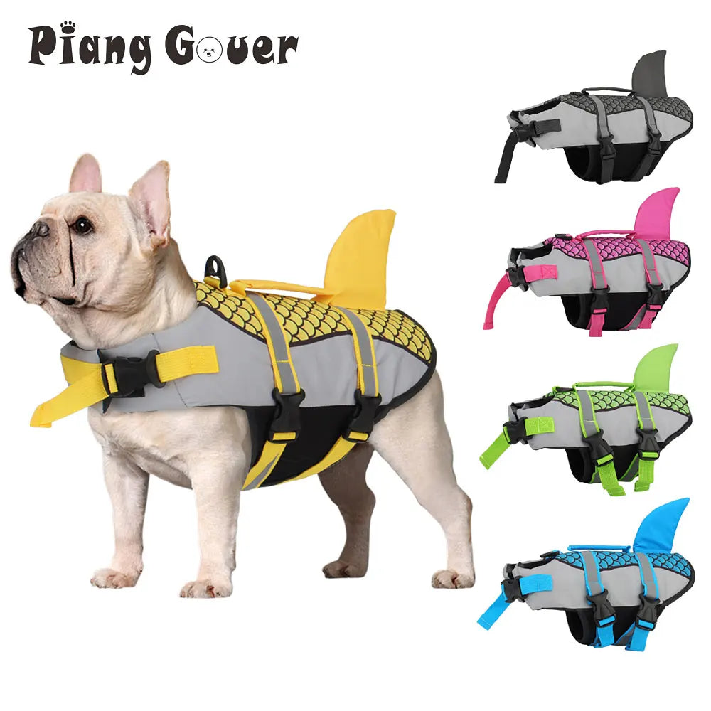 Gilet de Sauvetage Sharky — Sécurité Aquatique pour Frenchie